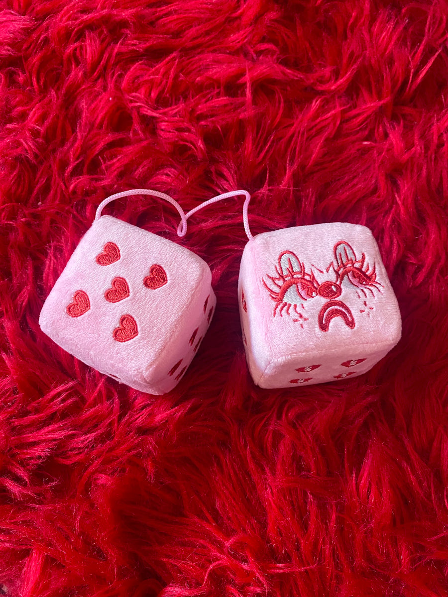 Fuzzy Hanging Dice Creepy Gals