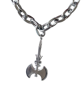 Black Battle Axe Chain Choker