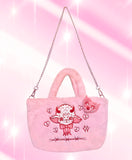 Pink Lamby Furry Purse with Chain Strap