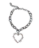 Barbwire Heart Chain Choker