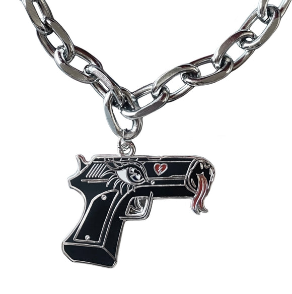 Black Squirt the Gun Chain Choker