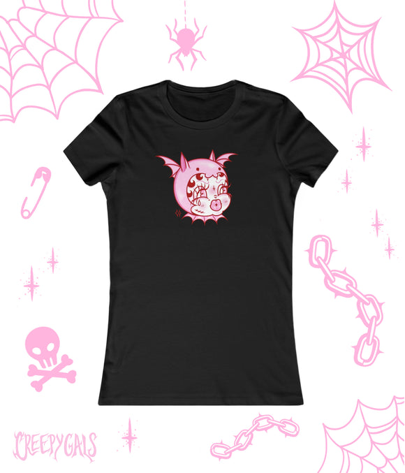 Cutie Spooky Bat Anton LaSlay Fitted Tshirt