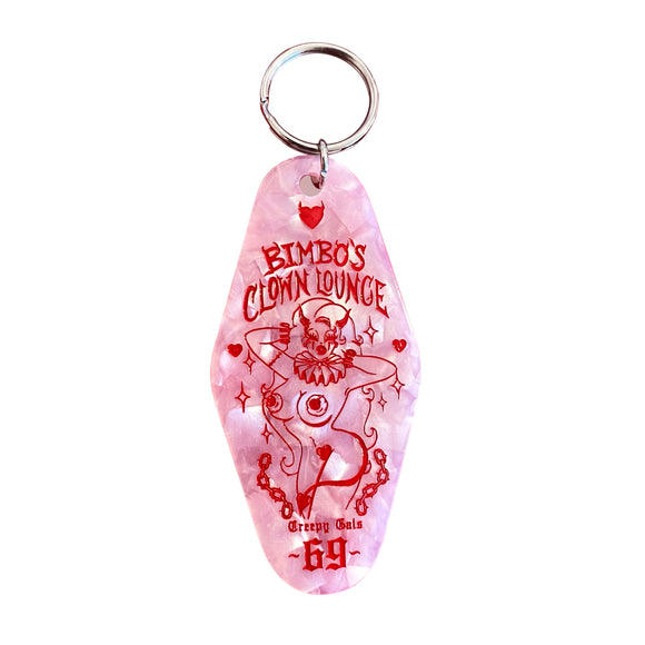 Bimbo's Clown Lounge Pink Keychain