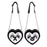 Goth Clown Heart Purse - Double Sided Faces