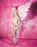 Creepy Gals X Rio Warner Adjustable Wrap Bikini - Pink Bimbo Print