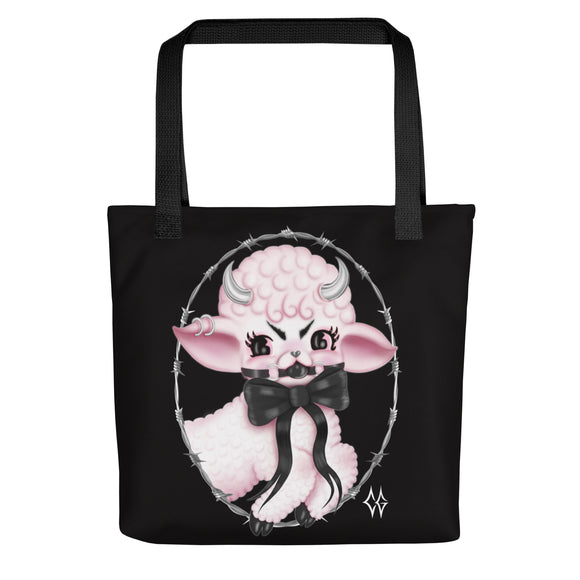 Goth Lamby Tote Bag