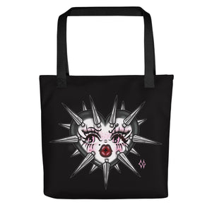 Spiked Goth Heart Tote Bag